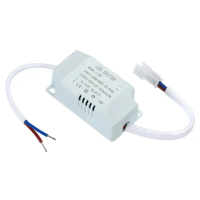 1-3W 300mA LED Controlador, 3 Paquete AC 85-265V Salida 9-12V DC Macho Conector