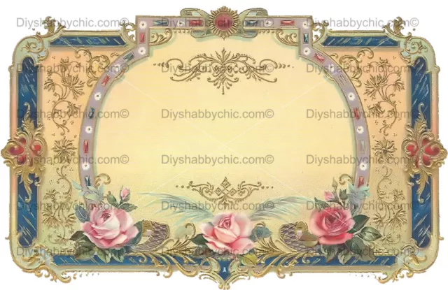 Waterslide Decal Image Transfer Vintage Victorian  Label Upcycle Shabby Chic DIY