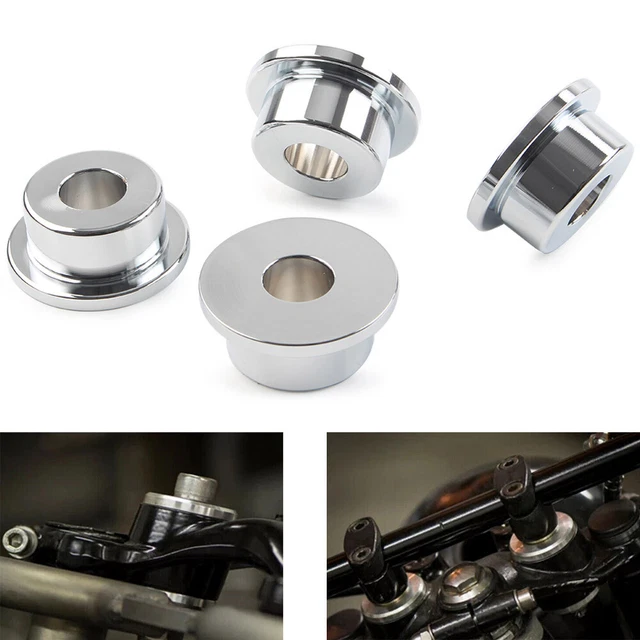 4 Pcs Handlebar Riser Bushings Mounts For Harley Dyna Wide Super Glide Softail