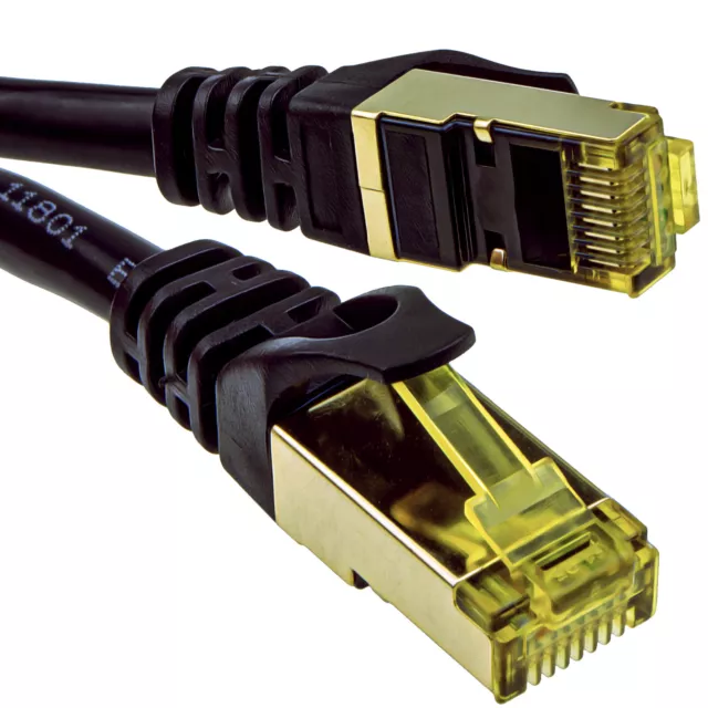 CAT7 Ethernet RJ45 Cable 10Gig F/FTP Shielded Network High Speed Lead Gold Lot