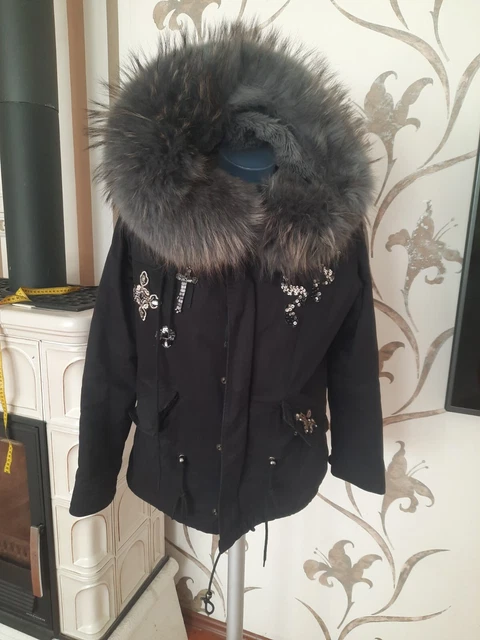 MISS FURS Parka Damen Gr. M 38 40 khaki Casual Look Echtfellkragen abnehmbar EUR 59 00 PicClick DE