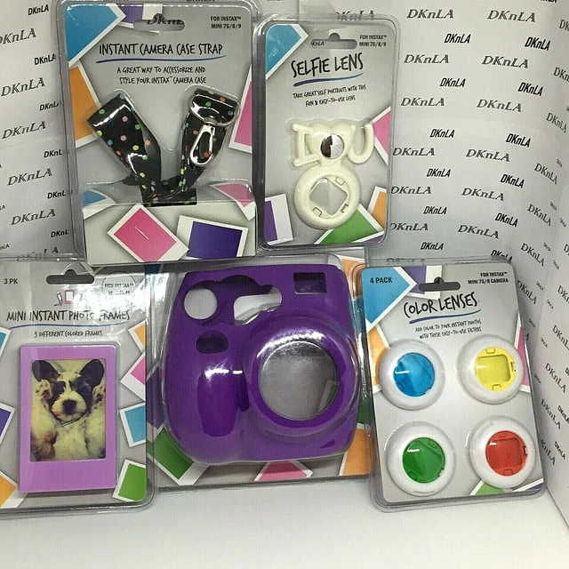 FujiFilm Instax Mini Camera Accessories Groovy & Silicone Case, Color Lens Strap