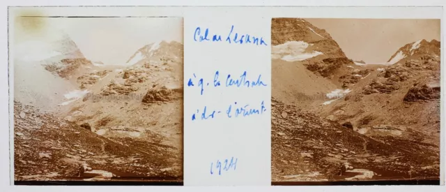 France Montagne Col Photo Glass Plate Vintage VR11h   2