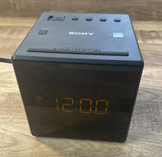 SONY ICFC1 DESKTOP Alarm Clock AM FM Radio Black Sony ICFC1 Tested