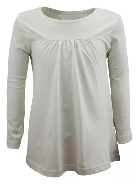 Girls Sfera Long Sleeve T-Shirt Top Ivory White Age 2 to 14 Years Kids