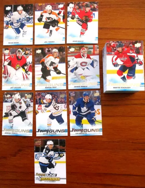 2019-20 UPPER DECK SERIES 1, 2, Update  PARTIAL SET 108/111 YOUNG GUNS! + 14!