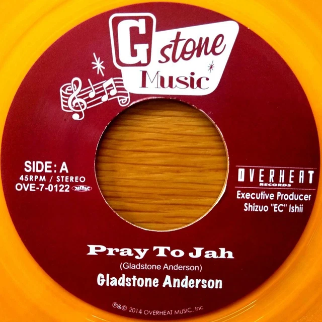 GLADSTONE ANDERSON PRAY To Jah Vinyl 7 Single Clear Orange Japan