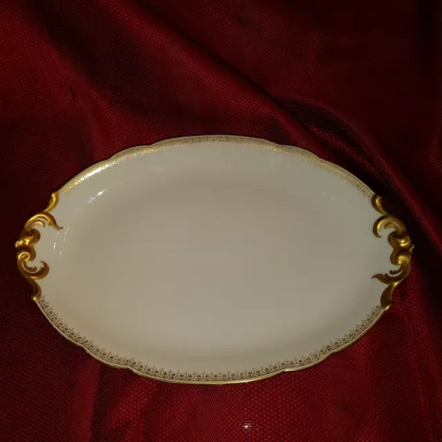 Antique Limoges 14" Medium Oval Porcelain Platter R.Delinieres & Co L.Bernardaud