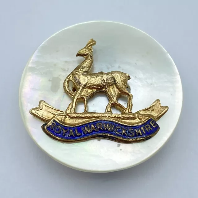 Ww2 The Royal Warwickshire Regiment Enamel Sweetheart Brooch Badge