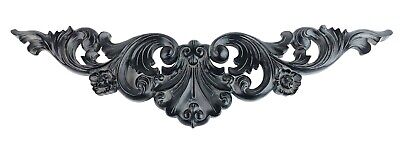Architectural Accent Wall Decoration Ornamental Moulding 33.5 x 7.5" Black Wood