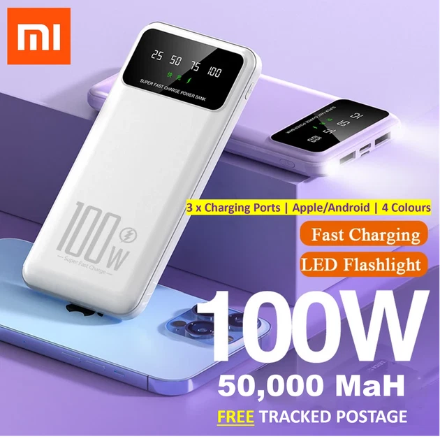 XIAOMI SUPER FAST Charge Portable Power Bank 100W 50,000 MaH for ...