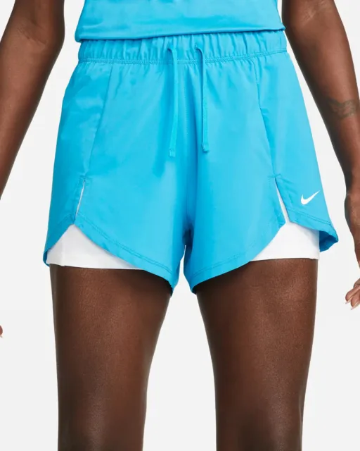 NWT$40 Nike Flex Essential 2-in-1 Women's Training Shorts Blue DA0453 Size S