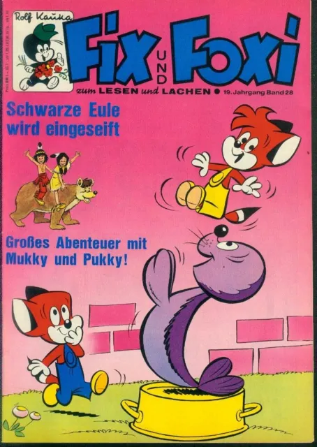 Rolf Kauka´s Fix + Foxi 19.Jahrgang Nr.28 von 1971 mit Mukky & Pukky - TOP Z0-1