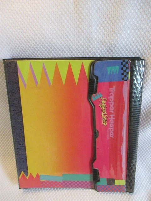 Vintage 1980'S Mead Trapper Keeper Designer Series 3 Ring Binder