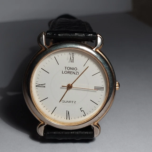 Montre Tonio Lorenzi - Fonctionne, Pile Neuve, Mouvement Suisse, Cadran Bleu, Bracelet Acier, Occasion (style Sport)