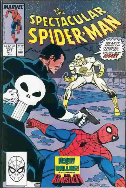 Peter Parker Spectacular Spiderman # 143 (Punisher guest-stars) (USA, 1988)