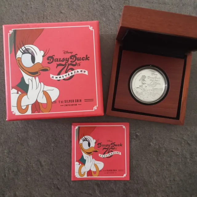 Coffret 2 Dollars Argent 2015 Daisy Duck Disney / Niue / 1 Oz Silver 999