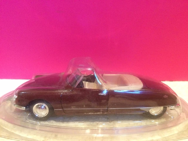 Miniature Citroën DS 19 Cabriolet 1963 - Norev 1/43 - Bordeaux - Neuf Sous Blister