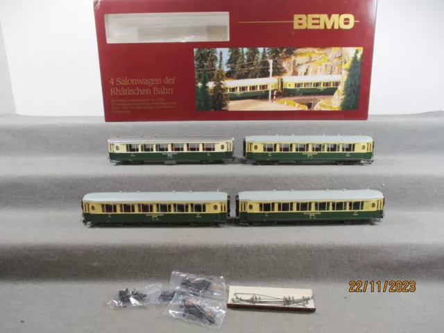 Bemo 7272 134 Spur H0m Wagenpackung Salonwagen der Rhätischen Bahn 4-tlg in OVP