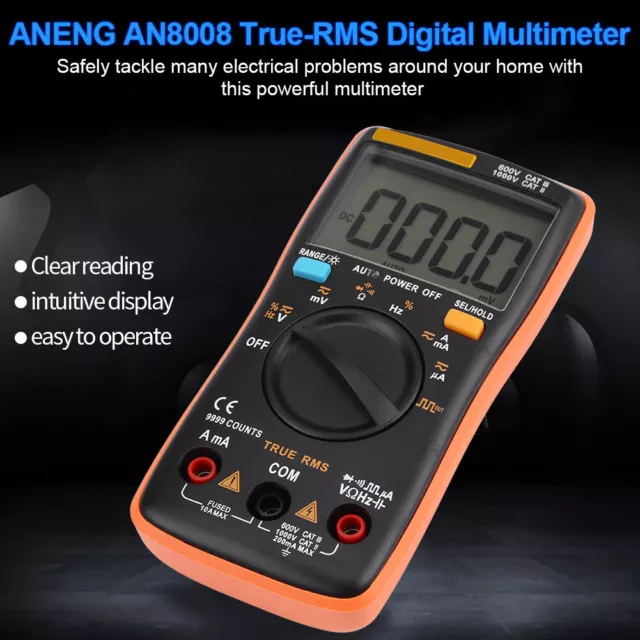 ANENG AN8008 True-RMS Digital Multimeter AC DC Voltage Ammeter Current Ohm Meter 2