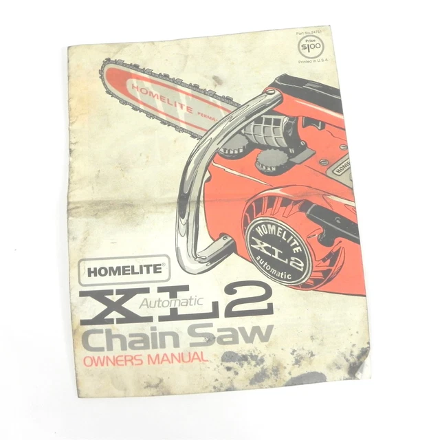 VINTAGE HOMELITE XL2 Automatic Chainsaw Owners Operators Manual Repair