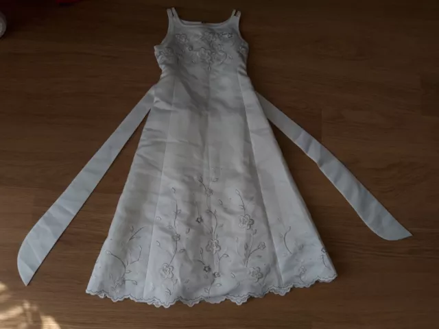 Pierce Fionda 7 years white first comunion wedding brides made dress