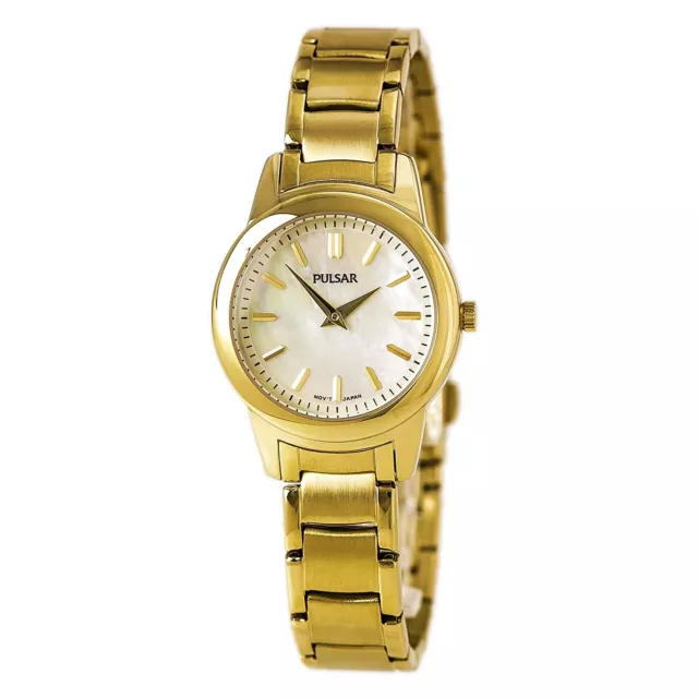 Pulsar PRW012 Women’s Stainless Gold-Tone MOP Dial Dress Quartz Watch