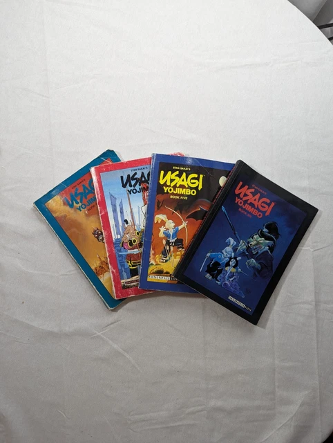 Usagi Yojimbo Books 1, 2, 5 and 6 by Stan Sakai Fantagraphics Books 1986-1994