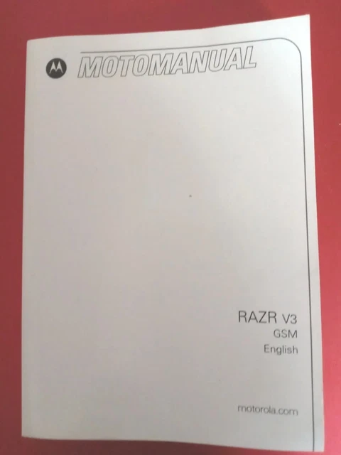 Motorola Manual RAZR V3 GSM English/Spanish