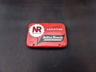 VINTAGE NR Nature's Remedy Laxative Tablets Tin Advertising