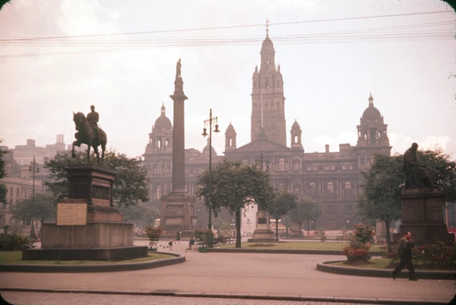 Town Hall + Council House Glasgow Scotland June 1958 Vintage 35mm Slide
