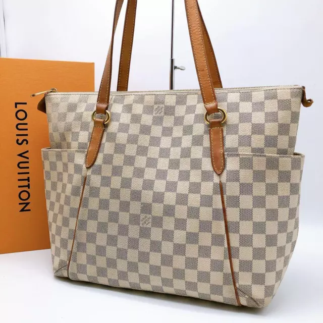 Louis Vuitton N51263 Totally GM Damier Azur Tote Bag Gold Bracket Authentic