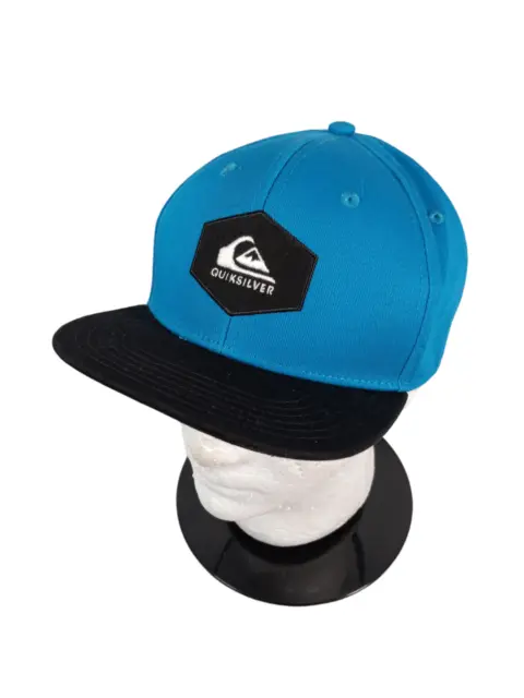 Quicksilver Brand Youth Hat Cap Snapback One Size Blue Black Unisex Kids
