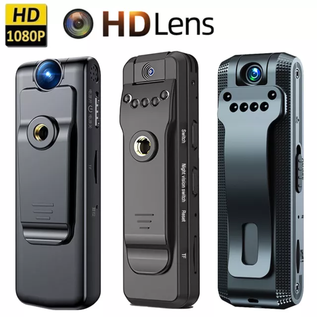 Mini Spy Body Camera 1080P DVR Video Recording Night Vision Security Nanny Cam