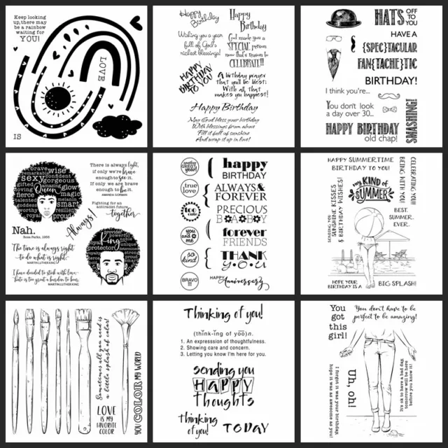 Words Sentiment Clear Rubber Stamps Stamping Scrapbooking Embossing Craft Cards