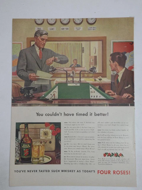 Magazine Ad* - 1942 - Four Roses Whiskey - World War II - (#2)