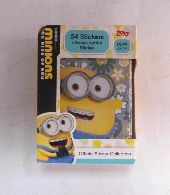 TOPPS MINIONS THE Rise of Gru Stickers Collection Tin Silver Flowers 54 ...
