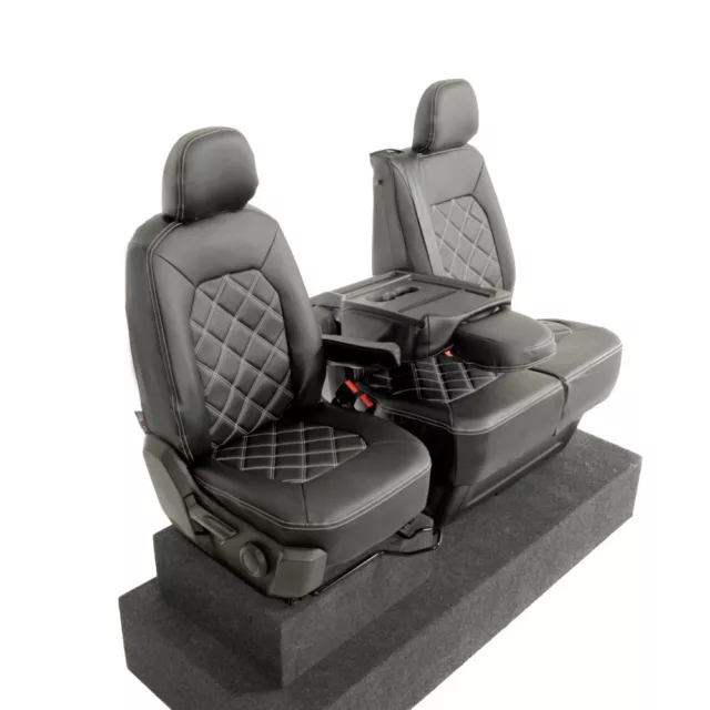 Vw Crafter Front Seat Covers Leatherette (2017 Onwards) Black 1156 2