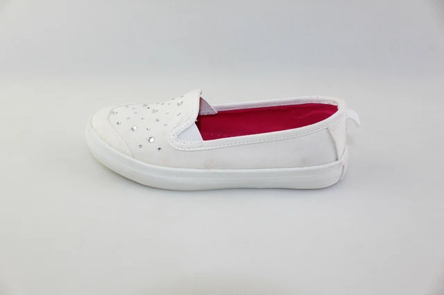 scarpe bambina LUMBERJACK 30 EU mocassini bianco tela strass DJ953
