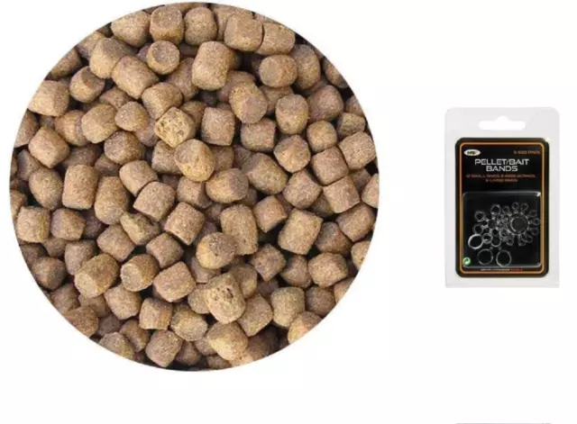 1kg 11mm Floating Pellets carp surface fishing and free pack of ngt bait bands