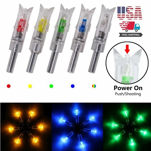 6PCS LED Lighted Nocks for Crossbow With .300/7.62mm Inside Diameter Nocks Arrow