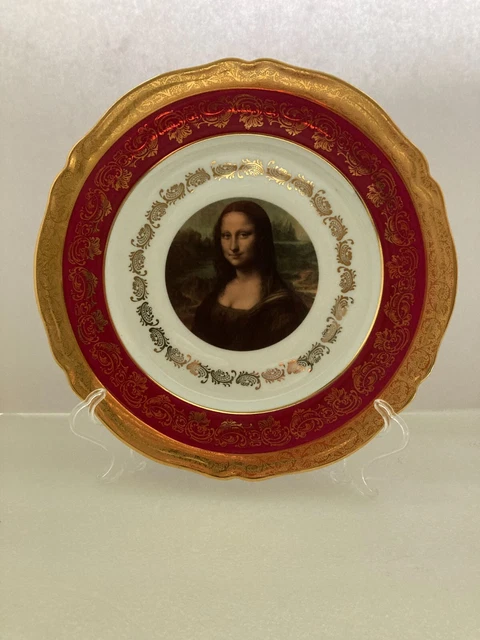Limoges France Porcelaine 9.5 inch Mona Lisa plate