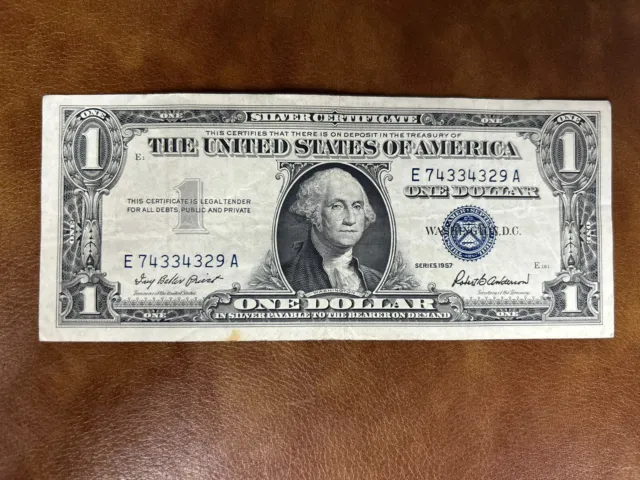 1957  One Dollar Silver Certificate Lot Of 2