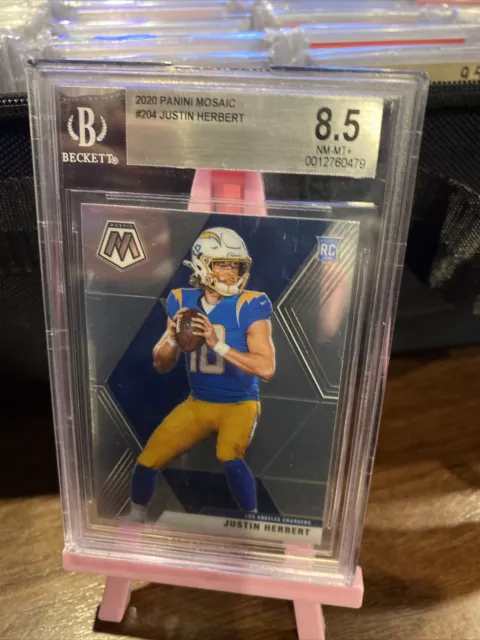 2020 Mosaic Justin Herbert Rookie Rc Bgs 8.5 #204 Chargers