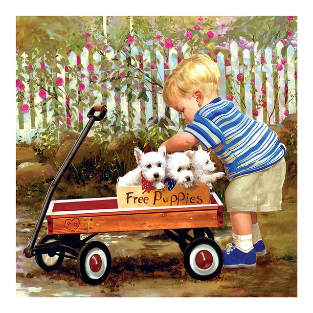 Kit artesanal de pintura al óleo por números para niño automóvil sin marco para hogar sala de estar HY