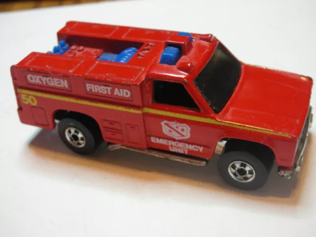 Hot Wheels 1974 Redline Rescue Emergency Unit 50 First Aid Fire Truck