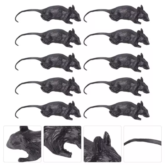 20 Pcs Plastique Souris De Simulation D'halloween Accessoire Accessoires