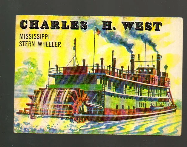 Rails and Sails (1955) - Card # 142 - TOPPS - Stern Wheeler