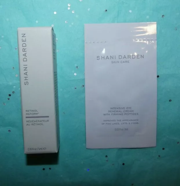 NEW SEALED SHANI DARDEN Retinol Reform NIB & Intensive Eye Renewal Cream Sample