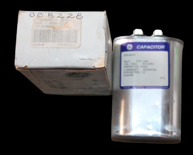 GE Genteq Oval Capacitor 40 uf MFD 370 Volt Z97F9615 97F9615 C340L